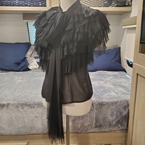 Gracia Sheer Black Blouse